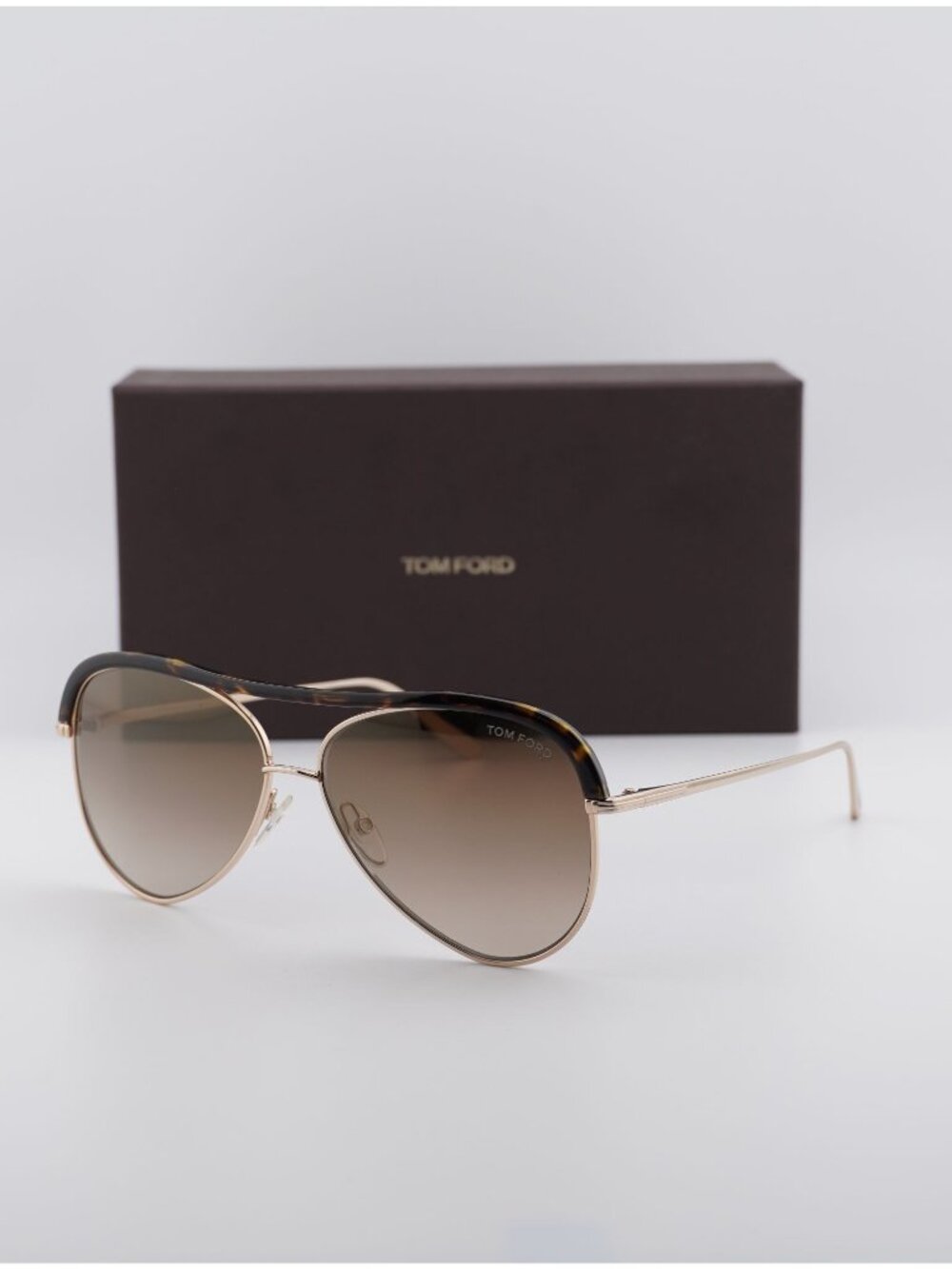 Tom Ford Sabine-02 FT0606 28G Aviator Sunglasses - Gold / Brown